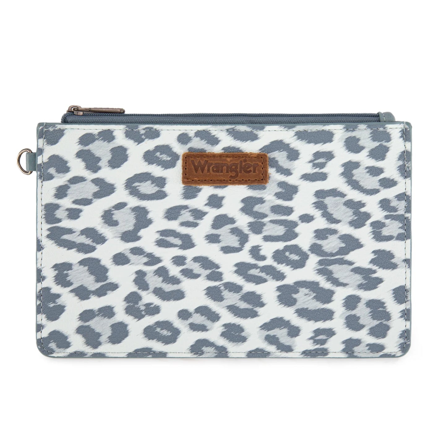 Wrangler Leopard Print Dual Pouch Wristlet with Zipper Round Case - WG366-W114