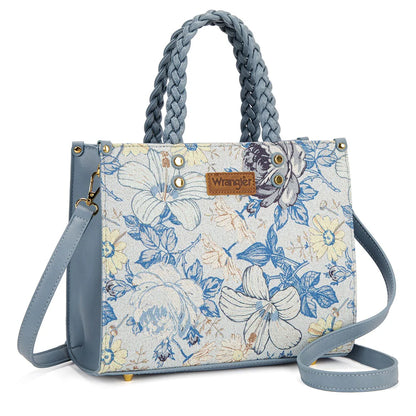Wrangler Floral Print Braided Tote Bag - WG438-8120