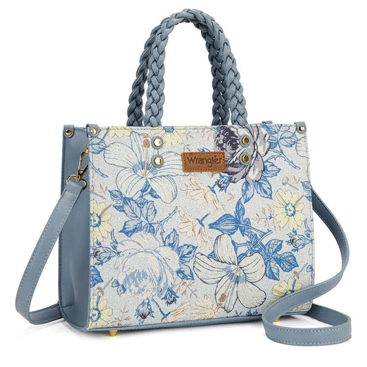 Wrangler Floral Print Braided Tote Bag - WG438-8120