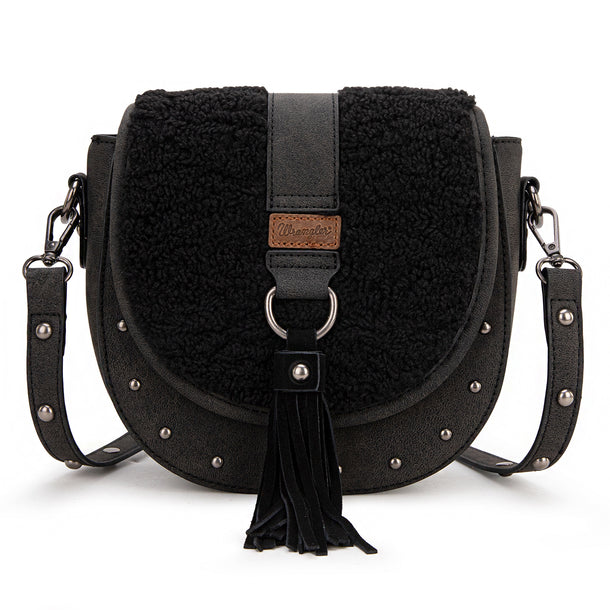 Wrangler Sherpa Saddle Bag Crossbody - Black - WG160-6010BK