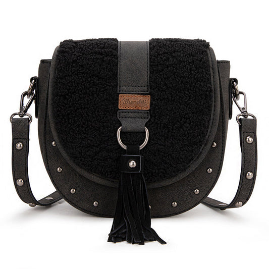 Wrangler Sherpa Saddle Bag Crossbody - Black - WG160-6010BK