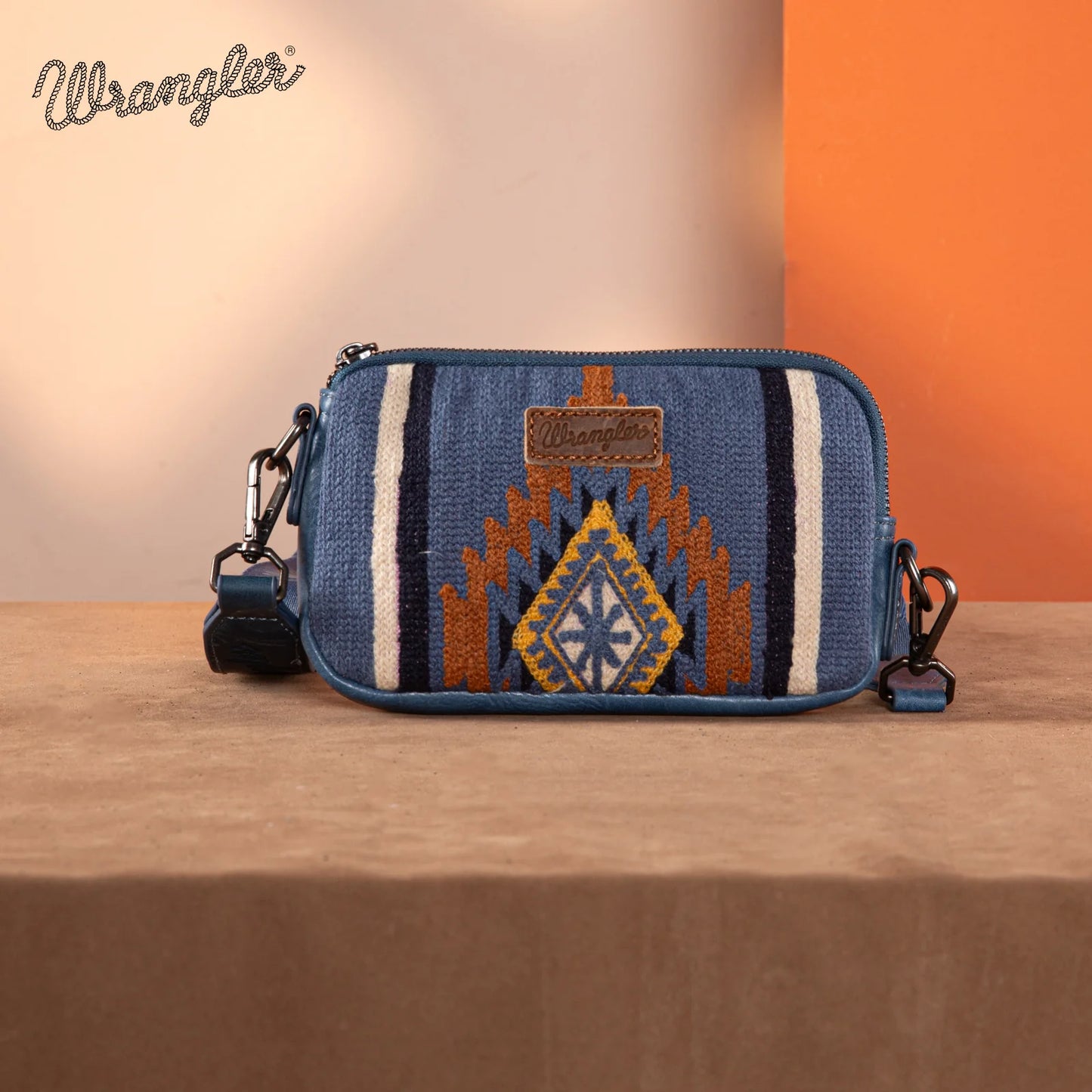Wrangler Southwestern Knitted Mini Crossbody - Jean - WG174-1833JN