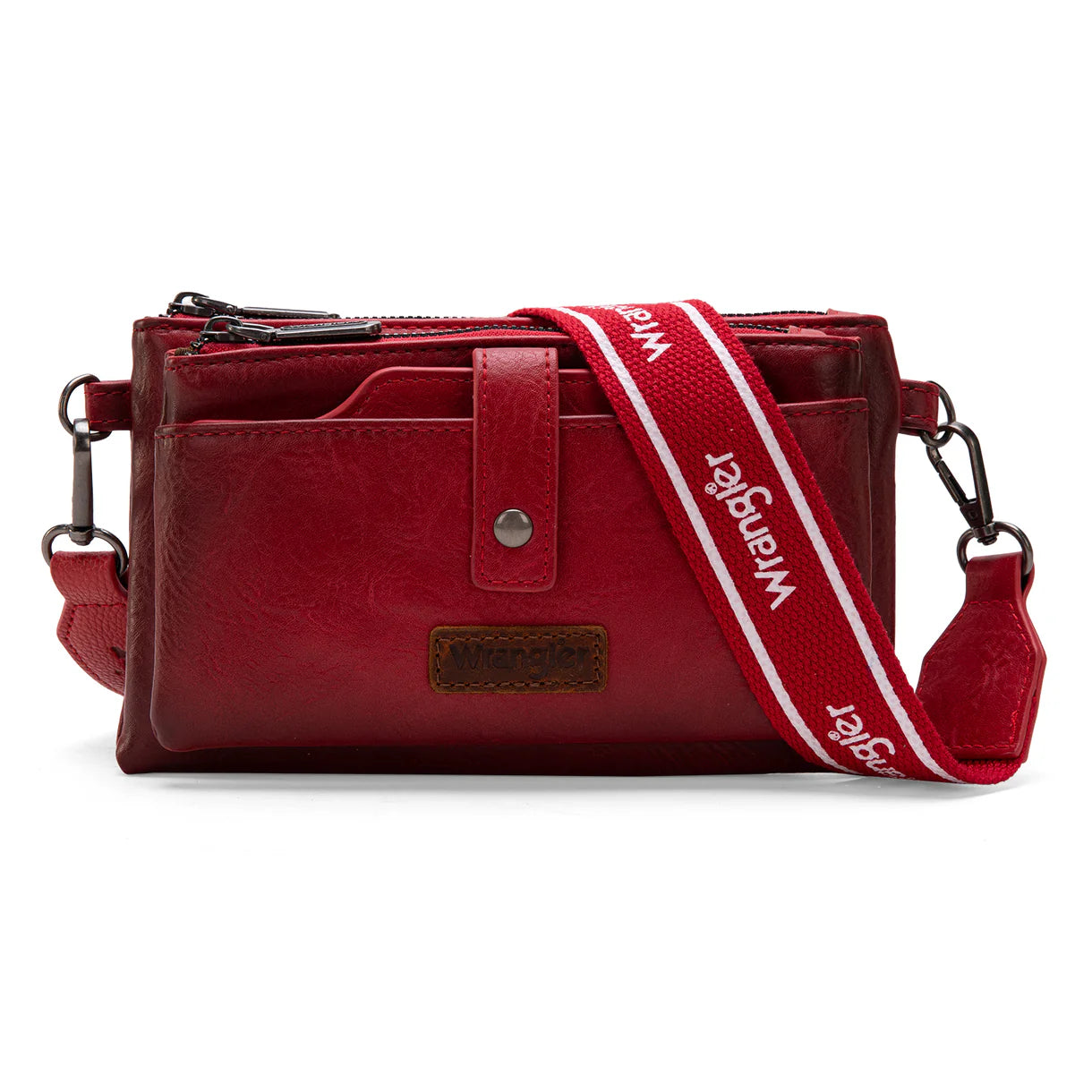 Wrangler Dual Zipper Compartment Crossbody Bag - WG120-209
