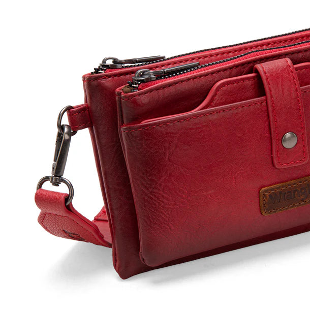 Wrangler Dual Zipper Compartment Crossbody Bag - WG120-209