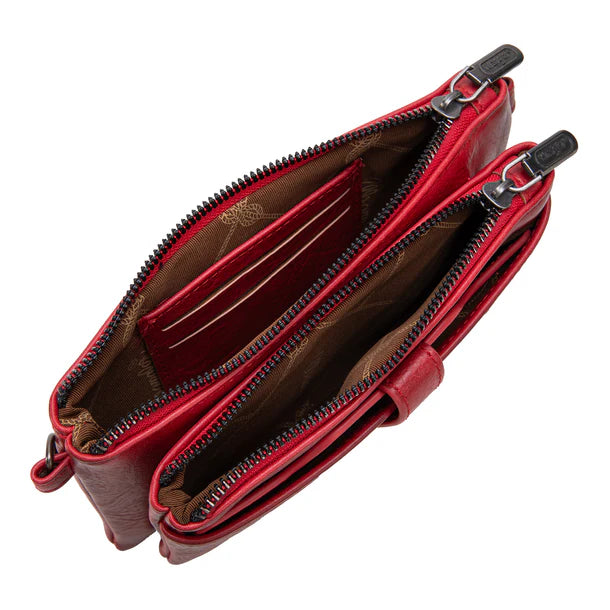 Wrangler Dual Zipper Compartment Crossbody Bag - WG120-209