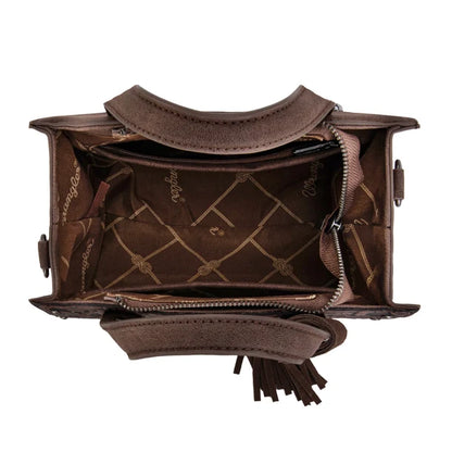 Wrangler Western Tooled Tote Crossbody - Coffee - WG160-60102CF