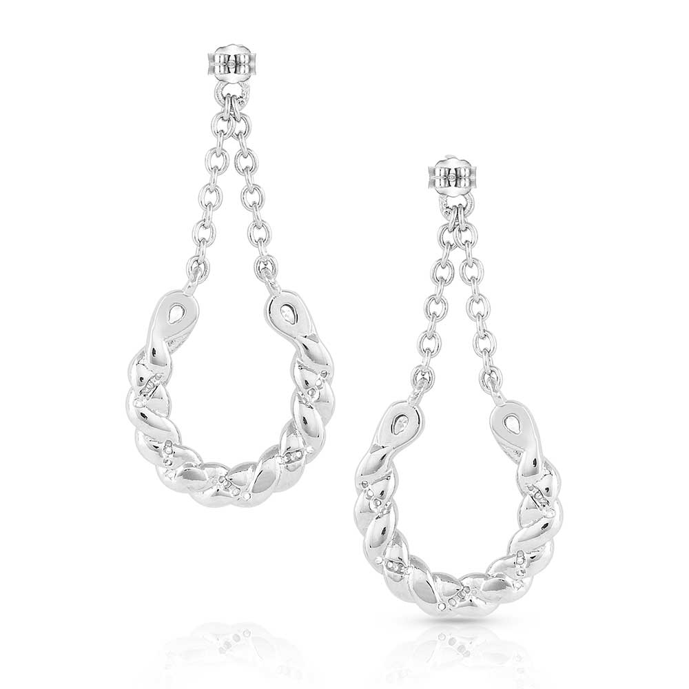 Frosty Rope Crystal Drop Earrings