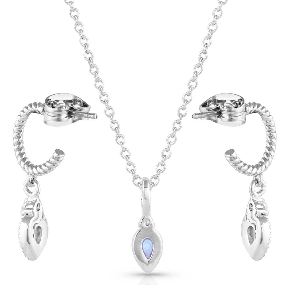 Petite Charm Opal Jewelry Set