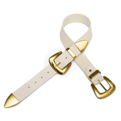 Double Buckle Western Waist Belt for Women