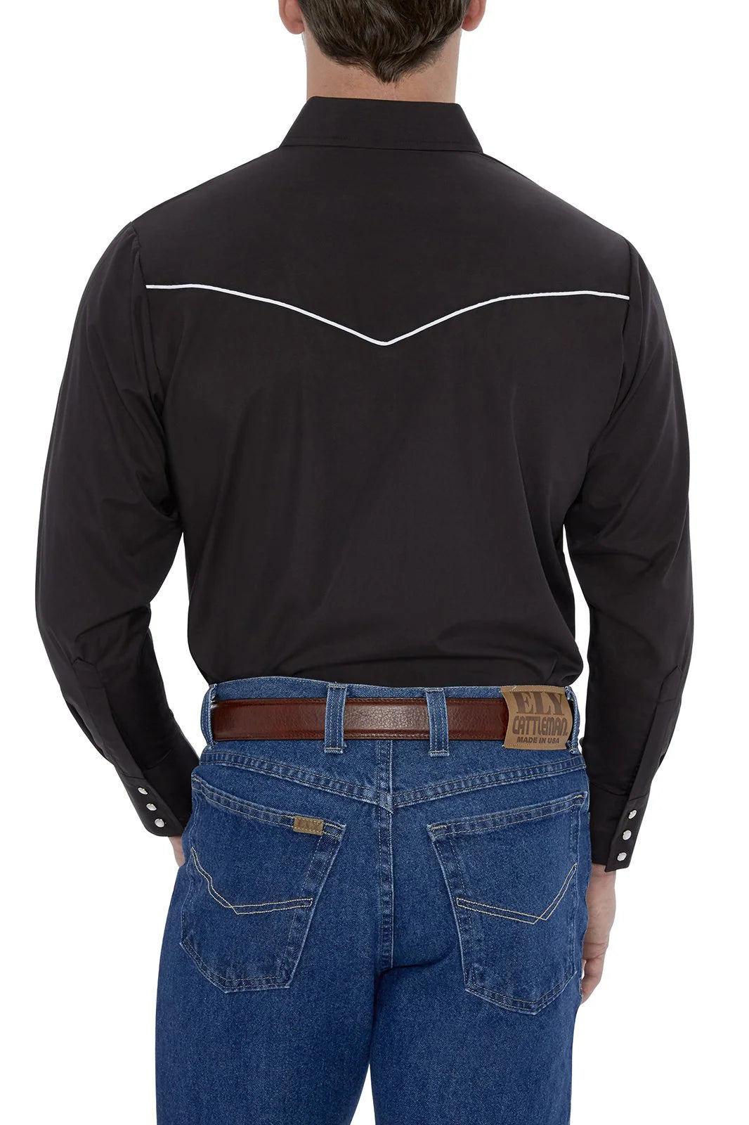 Shirt w/ Contrast Piping Long Sleeve - 202980