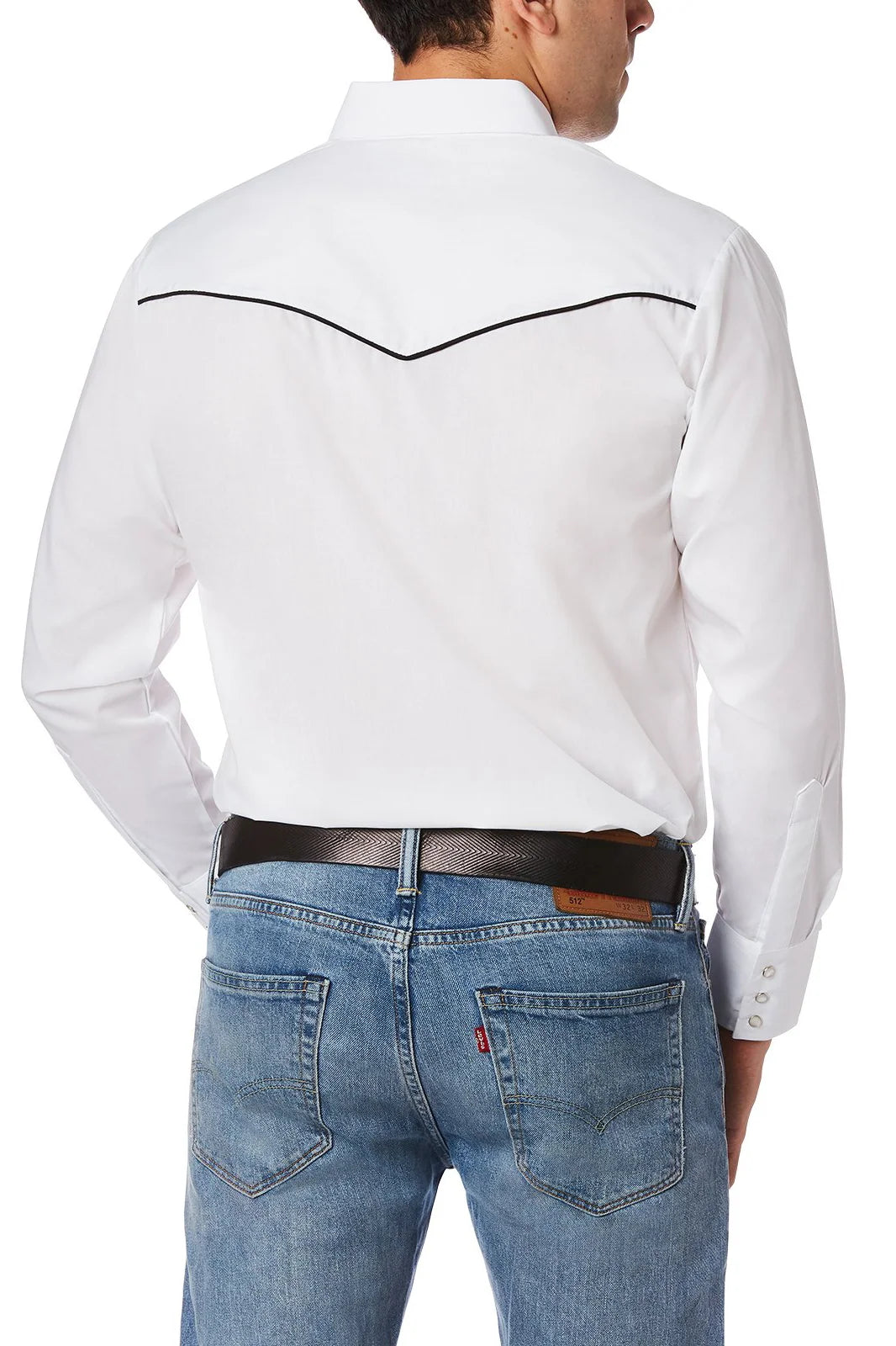 Shirt w/ Contrast Piping Long Sleeve - 202980