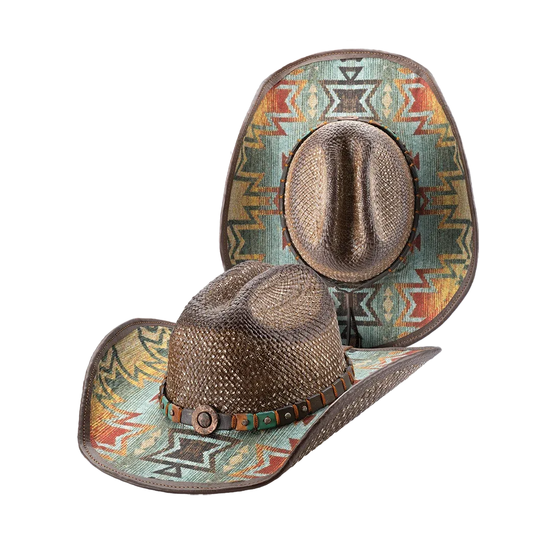 Lucky Horze Cowboy Cocktail Straw Hat - Brown - 3017BR