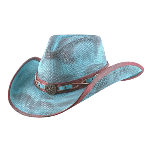Lucky Horze - Foxy Straw Hat - Blue- 8000BB