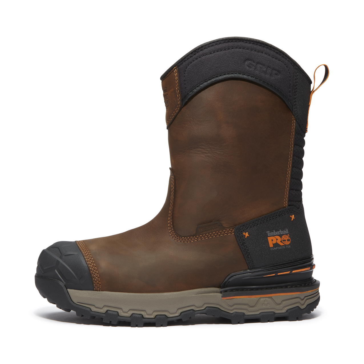 Men's Timberland PRO BOONDOCK ULTRALIGHT PULL-ON CT WP - BROWN - TB0A6473EM41