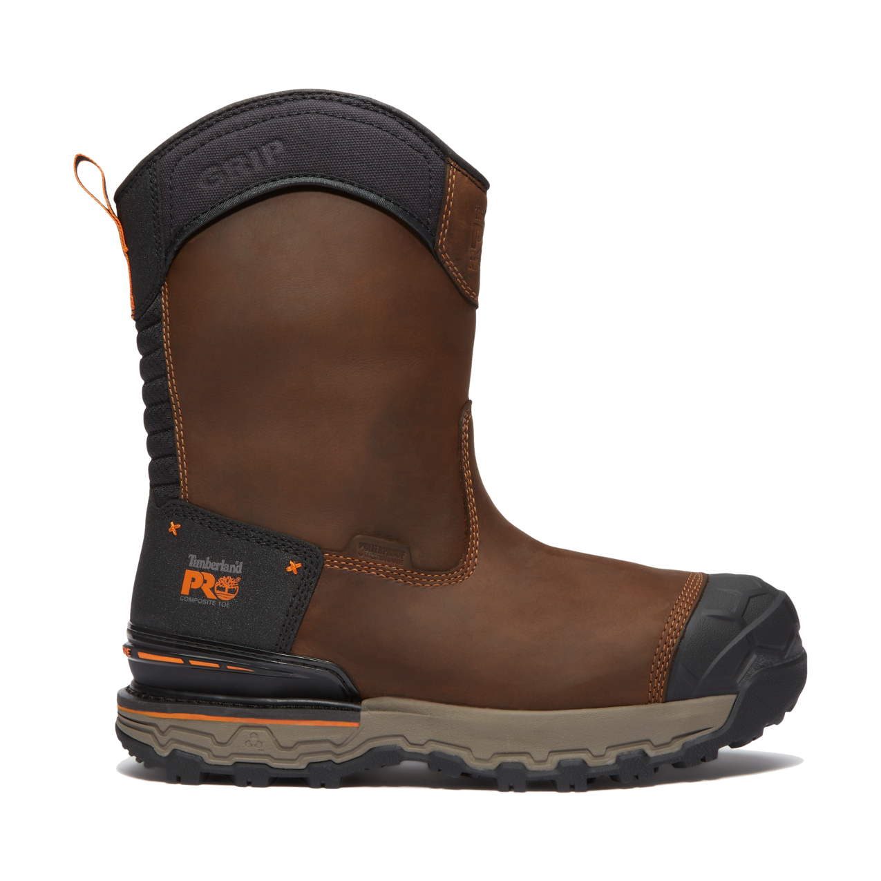 Men's Timberland PRO BOONDOCK ULTRALIGHT PULL-ON CT WP - BROWN - TB0A6473EM41