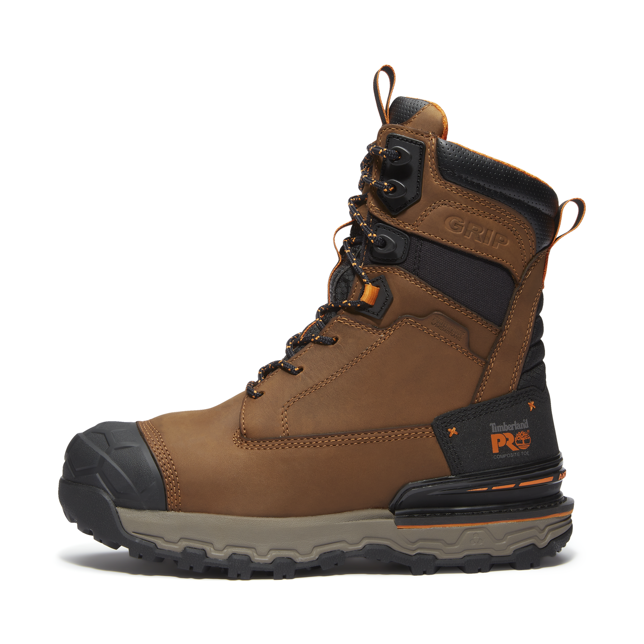 Men's Timberland PRO 8 IN BOONDOCK ULTRALIGHT CT WP - BROWN - TB0A648YEM81