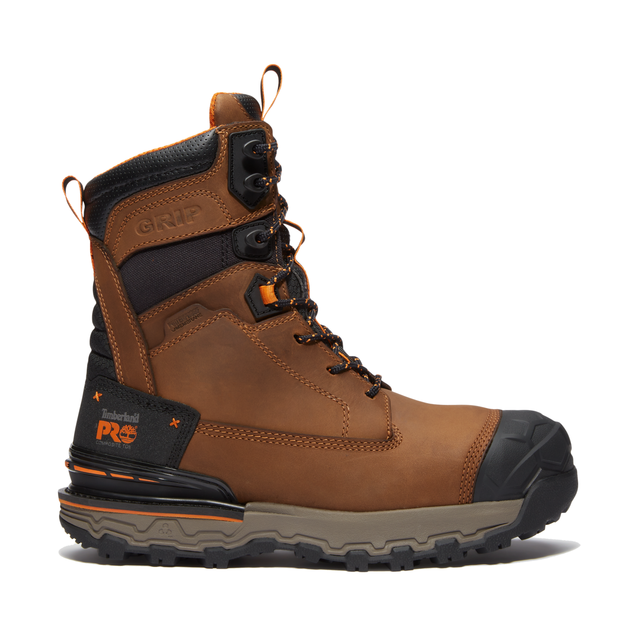 Men's Timberland PRO 8 IN BOONDOCK ULTRALIGHT CT WP - BROWN - TB0A648YEM81