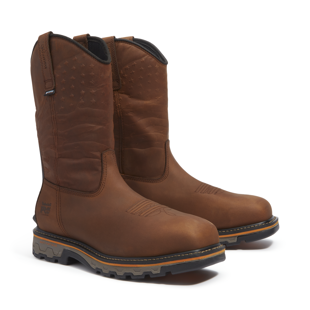 Men's Timberland PRO TRUE GRIT USA PULL-ON CT WP - BROWN - TB0A64CQEM41