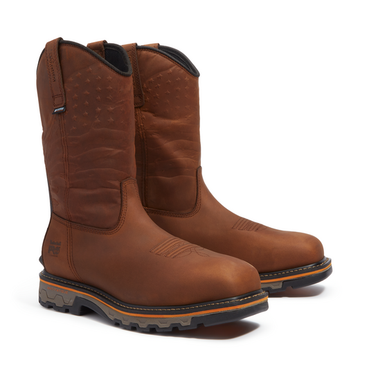 Men's Timberland PRO TRUE GRIT USA PULL-ON CT WP - BROWN - TB0A64CQEM41