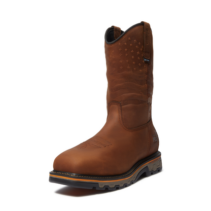 Men's Timberland PRO TRUE GRIT USA PULL-ON CT WP - BROWN - TB0A64CQEM41