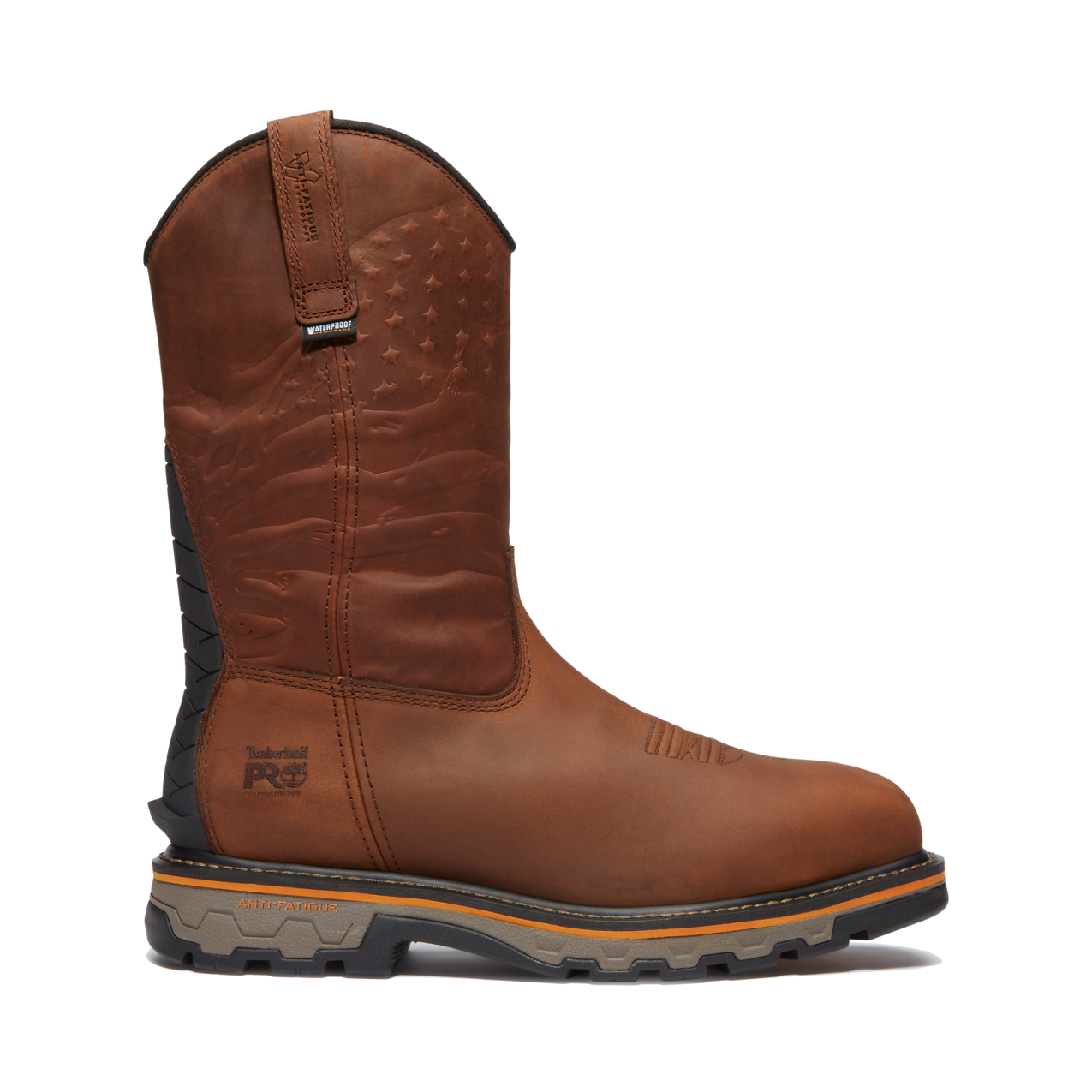 Men's Timberland PRO TRUE GRIT USA PULL-ON CT WP - BROWN - TB0A64CQEM41
