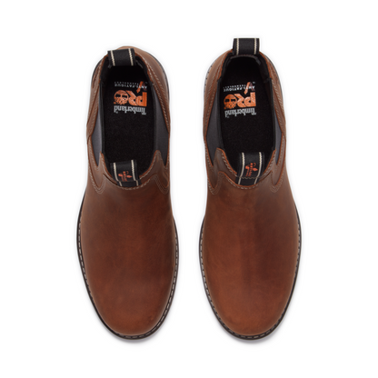 Men's Timberland PRO IRVINE CHELSEA SOFT TOE - BROWN - TB0A66BUEM41
