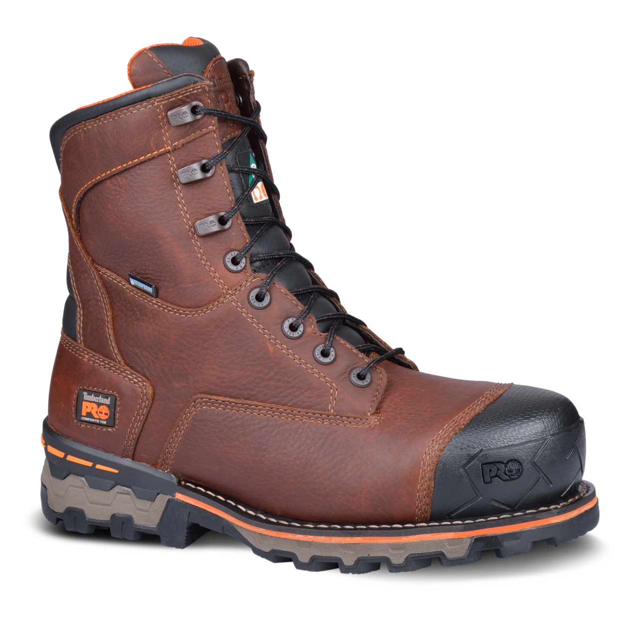 Men's Timberland PRO 8IN BOONDOCK CT WP FP INS 200G CSA - BROWN - TB1896462141