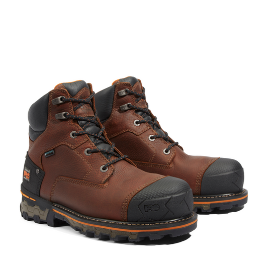 Men's Timberland PRO 6IN BOONDOCK CT WP INS 400G - BROWN - TB1926412141