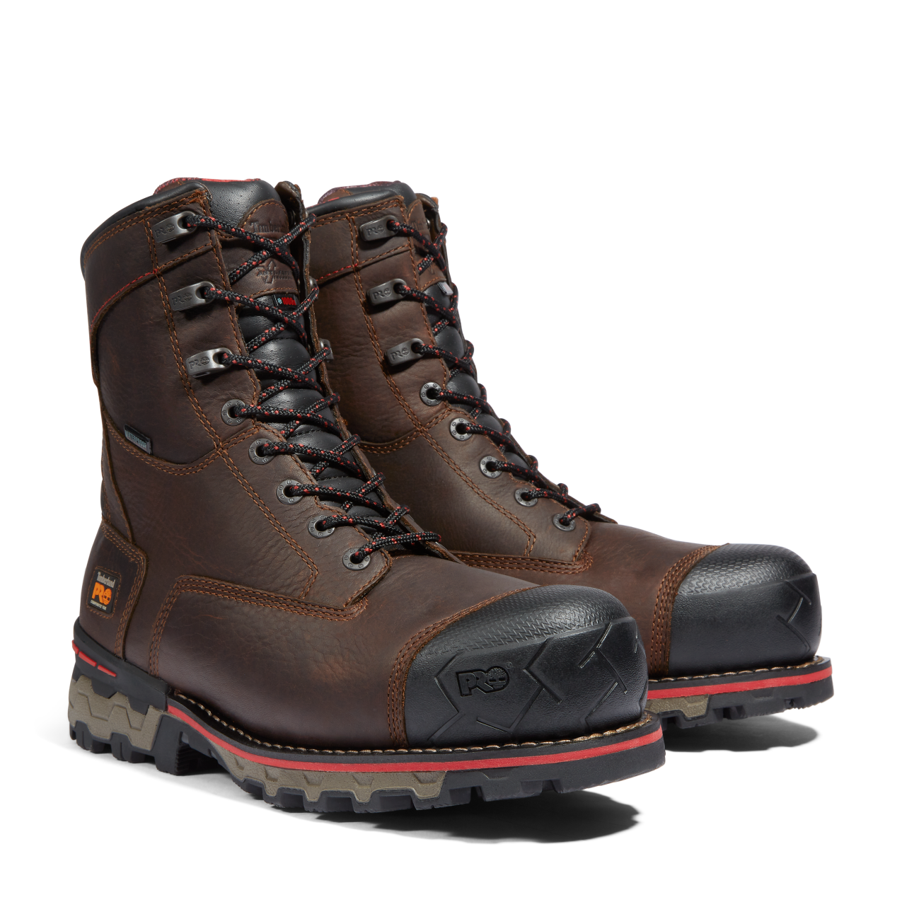 Men's Timberland PRO 8IN BOONDOCK CT WP INS 1000G - BROWN - TB1A128P2141