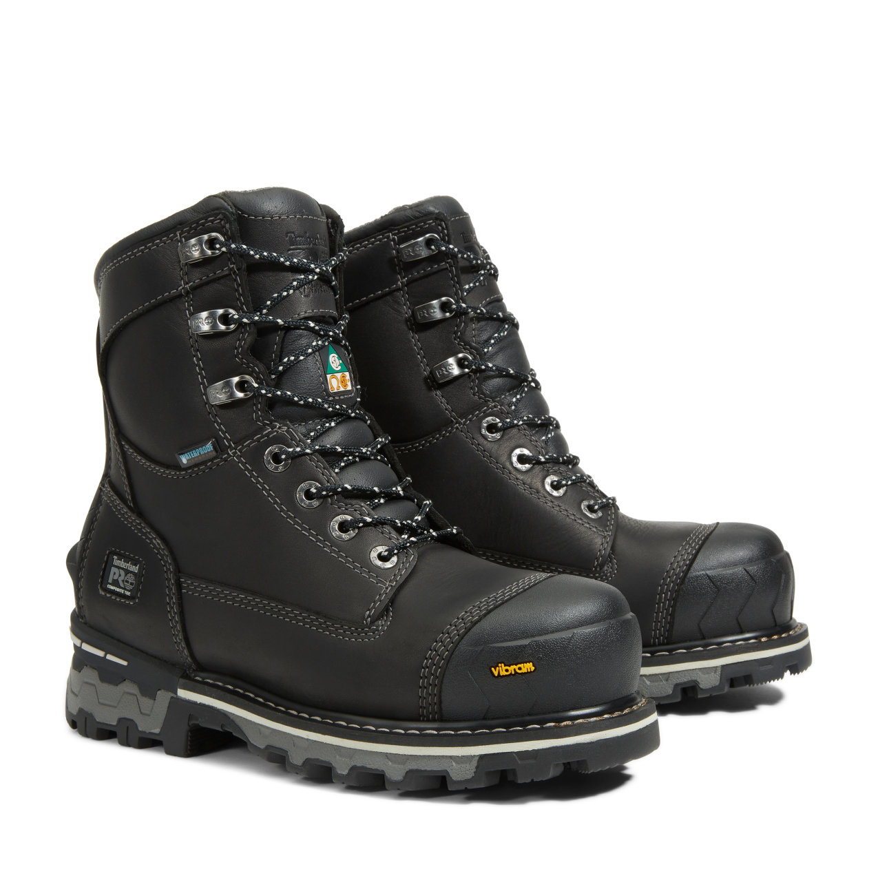 Women's Timberland PRO 8IN BOONDOCK CT WP FP INS 200G CSA - BLACK - TB1A5R7K0011