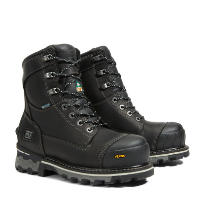 Women's Timberland PRO 8IN BOONDOCK CT WP FP INS 200G CSA - BLACK - TB1A5R7K0011