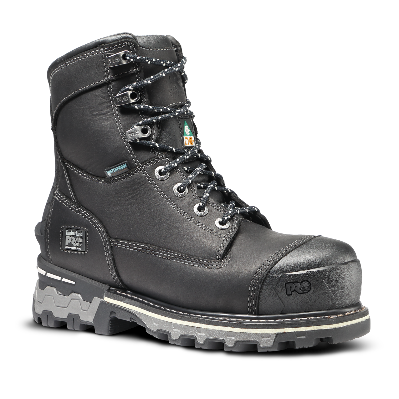 Women's Timberland PRO 8IN BOONDOCK CT WP FP INS 200G CSA - BLACK - TB1A5R7K0011