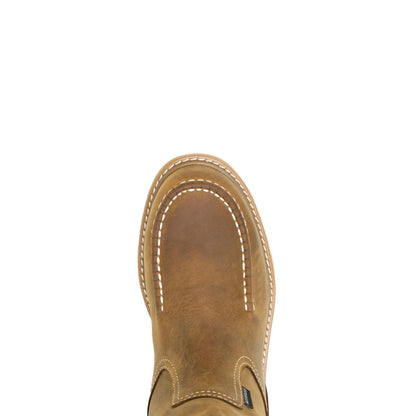 Men's Floorhand Moc-Toe Pull-On Work Wellington - Brown - W250029