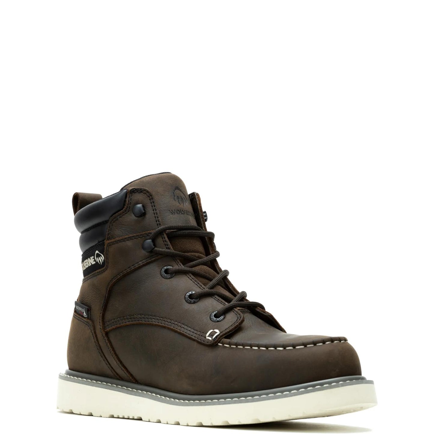 Men's Trade Wedge 6" Moc-Toe Steel-Toe Work Boot - Brown - W231102