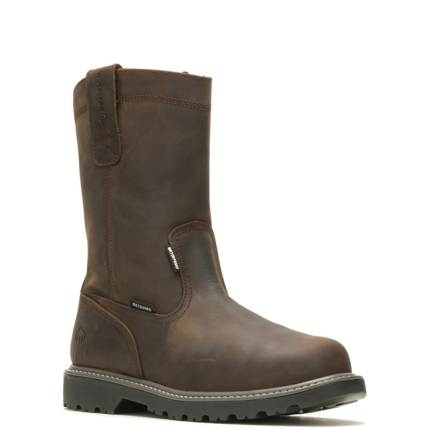 Men's Floorhand Met-Guard Steel-Toe Wellington Work Boot - Brown - W231025