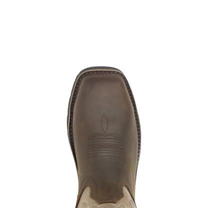 Men's Rancher Waterproof Steel-Toe Work Wellington - Brown - W221030