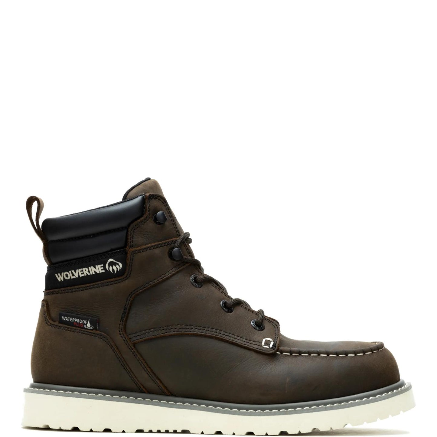 Men's Trade Wedge 6" Moc-Toe Steel-Toe Work Boot - Brown - W231102