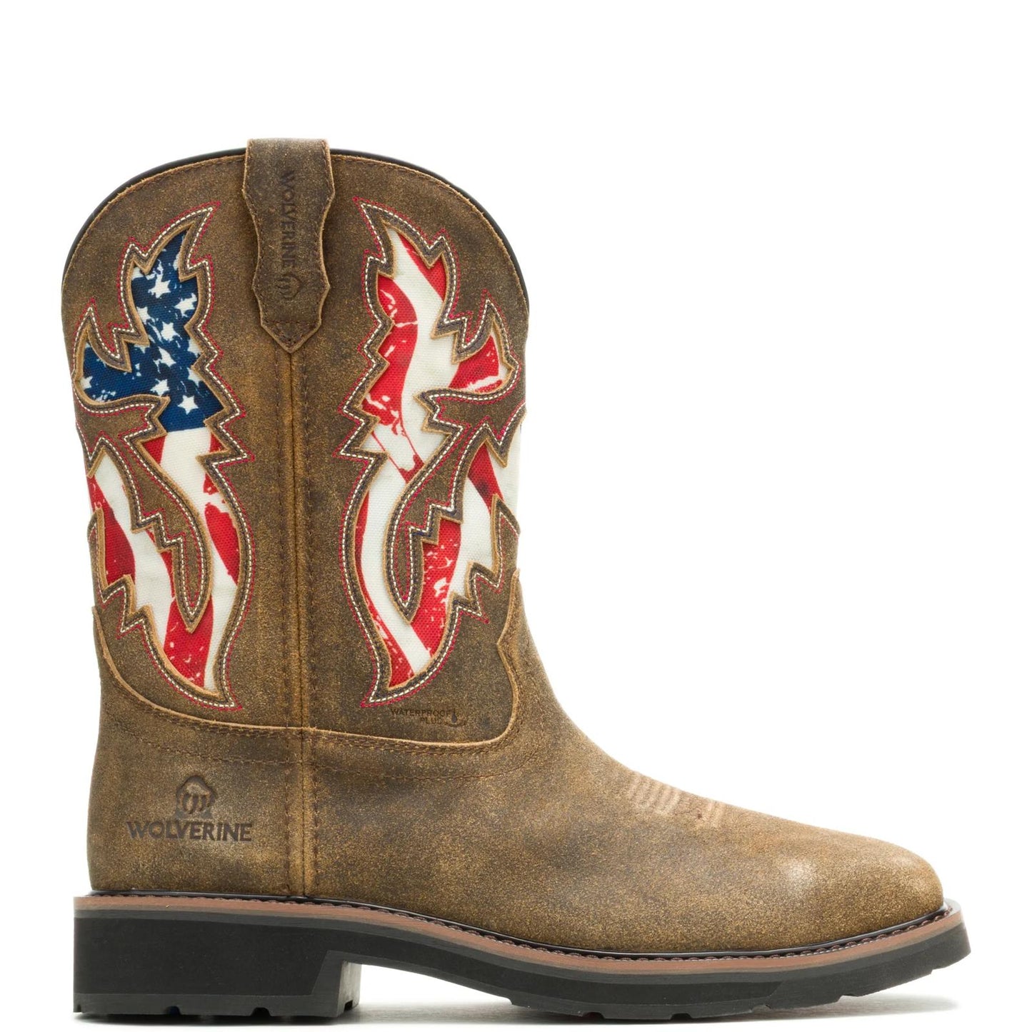 Men's Rancher Waterproof Pull-On Steel-Toe Work Wellington - Brown - W261047