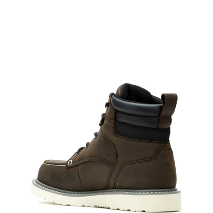 Men's Trade Wedge 6" Moc-Toe Steel-Toe Work Boot - Brown - W231102