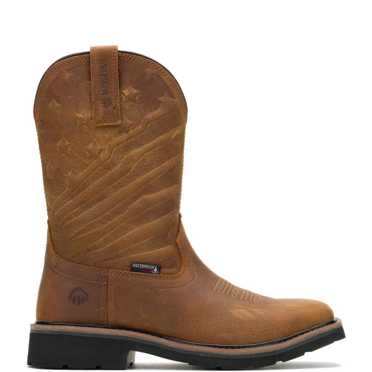 Men's Rancher Flag LX Steel-Toe Wellington Work Boot - Brown - W241184