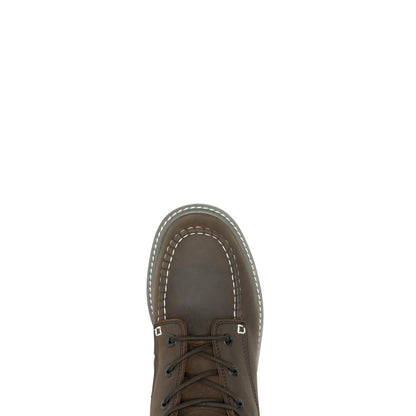 Men's Trade Wedge 6" Moc-Toe Steel-Toe Work Boot - Brown - W231102