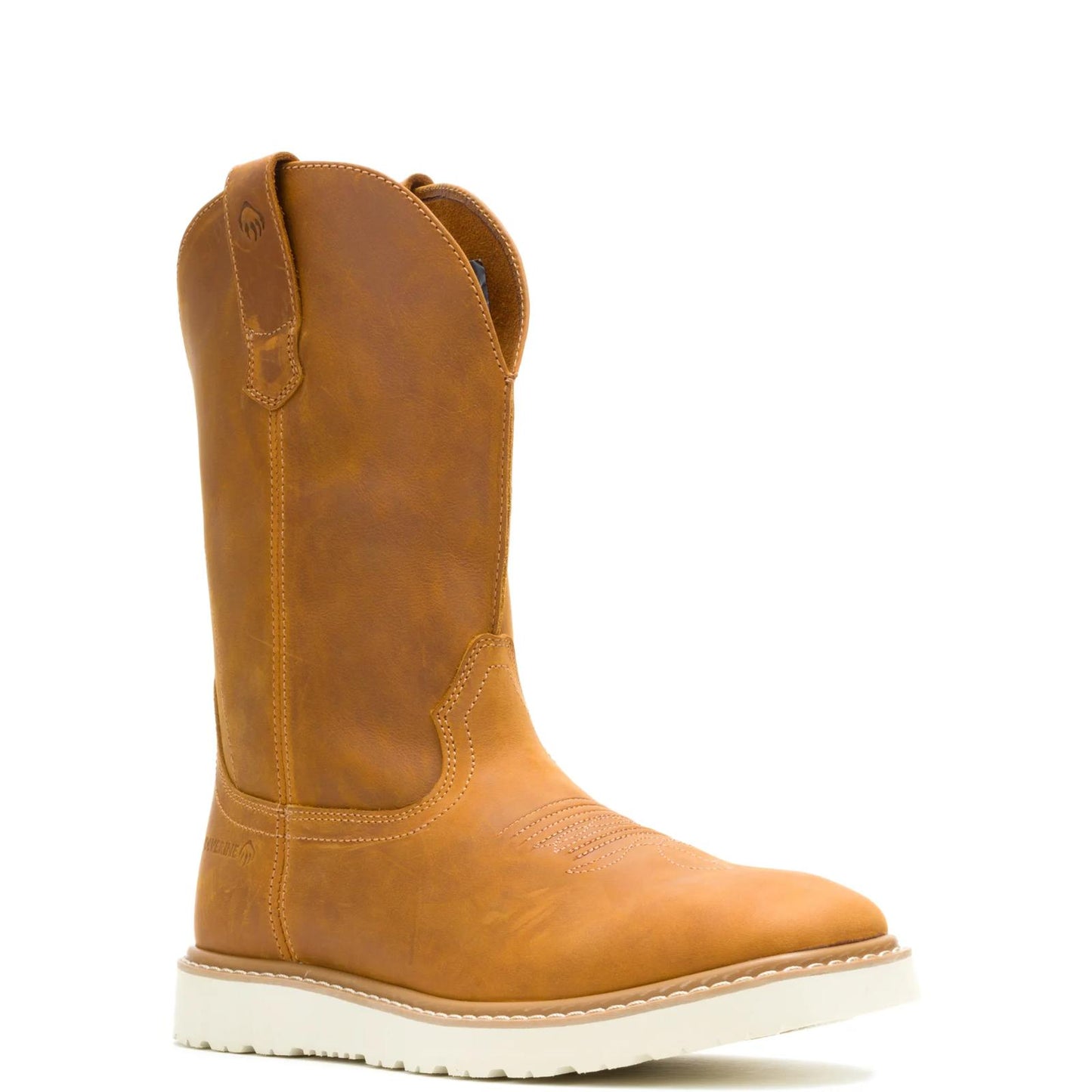 Men's Bronc Wedge Pull-On Work Wellington - Brown - W250046