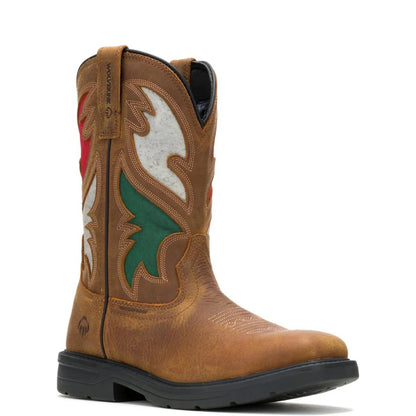 Men's Rancher Flag Steel-Toe Wellington Work Boot - Brown - W241183
