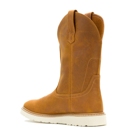Men's Bronc Wedge Pull-On Work Wellington - Brown - W250046
