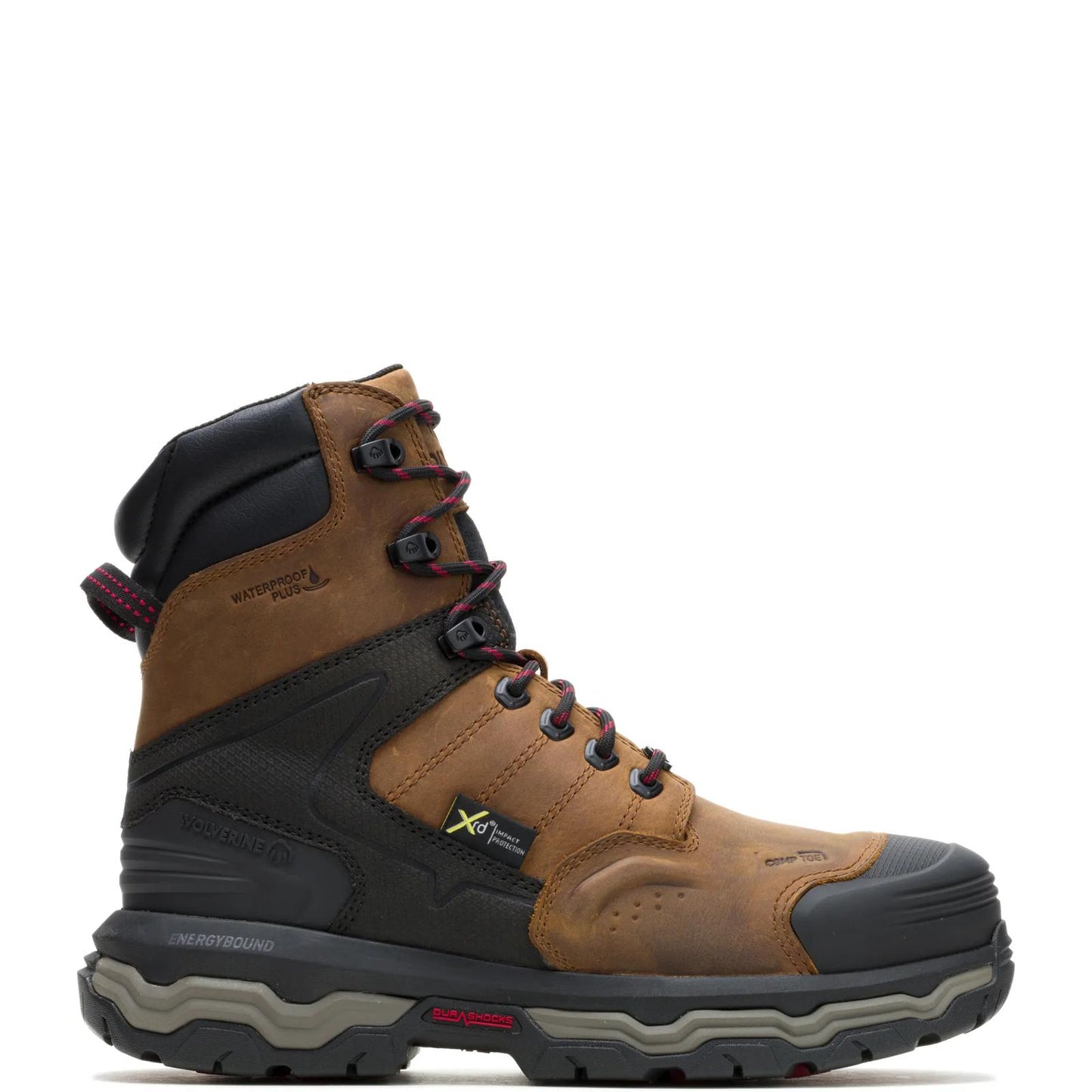 Men's Alpha Ft Wolverine Infinity System 8" Met Guard CarbonMAX Work Boot - Brown - W261059