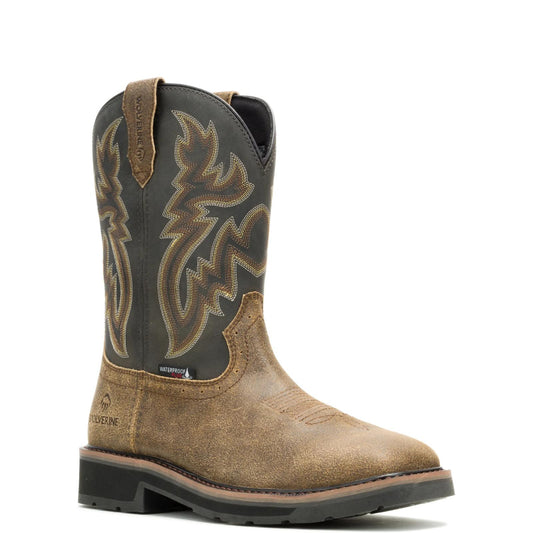 Men's Rancher Pull-On Steel-Toe Work Wellington - Black - W251141