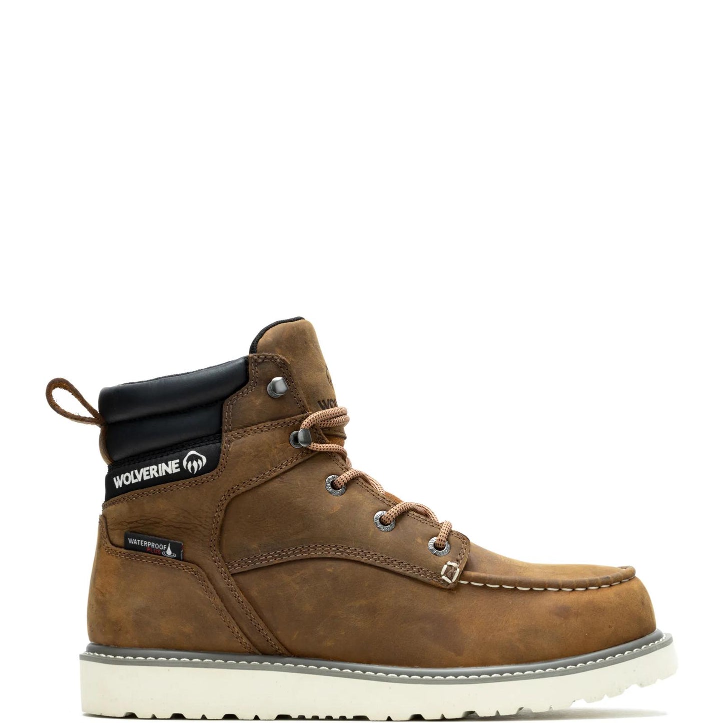 Men's Trade Wedge 6" Moc-Toe Steel-Toe Work Boot - Brown - W231103