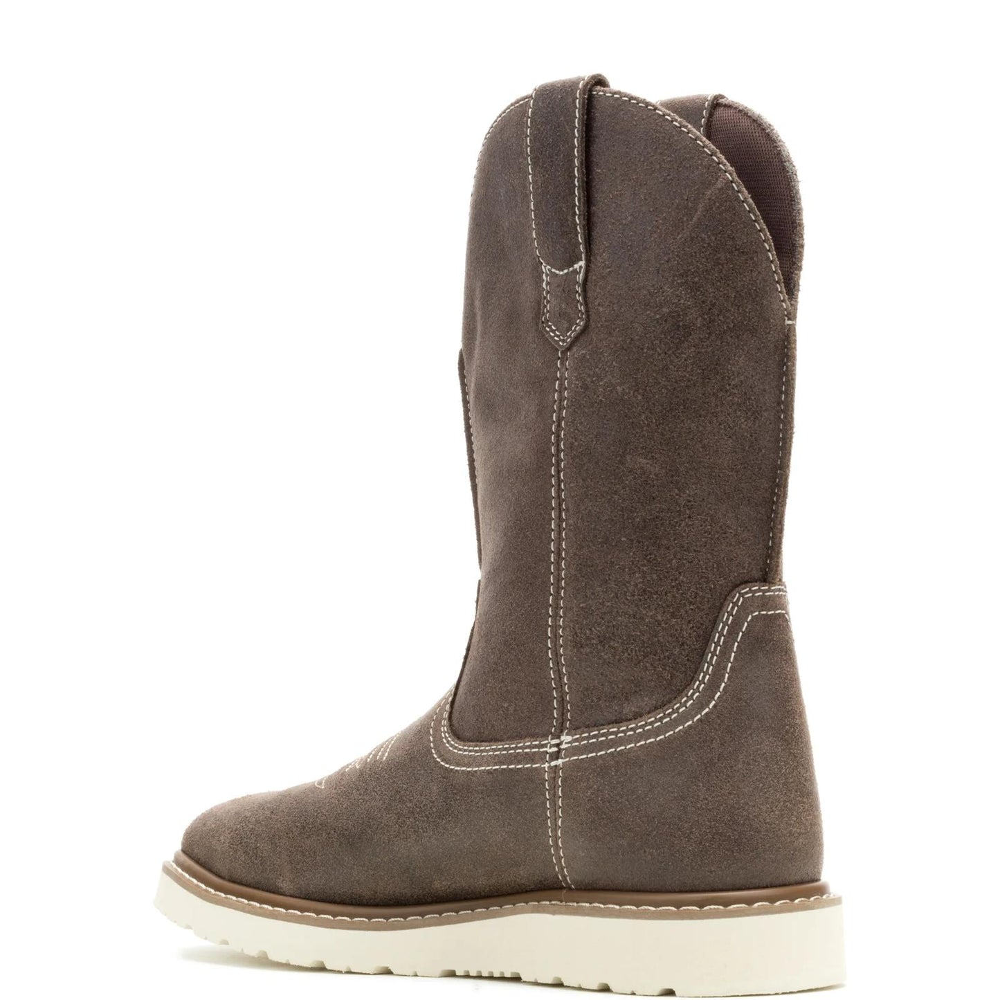 Men's Bronc Wedge Pull-On Steel-Toe Work Wellington - Brown - W251084