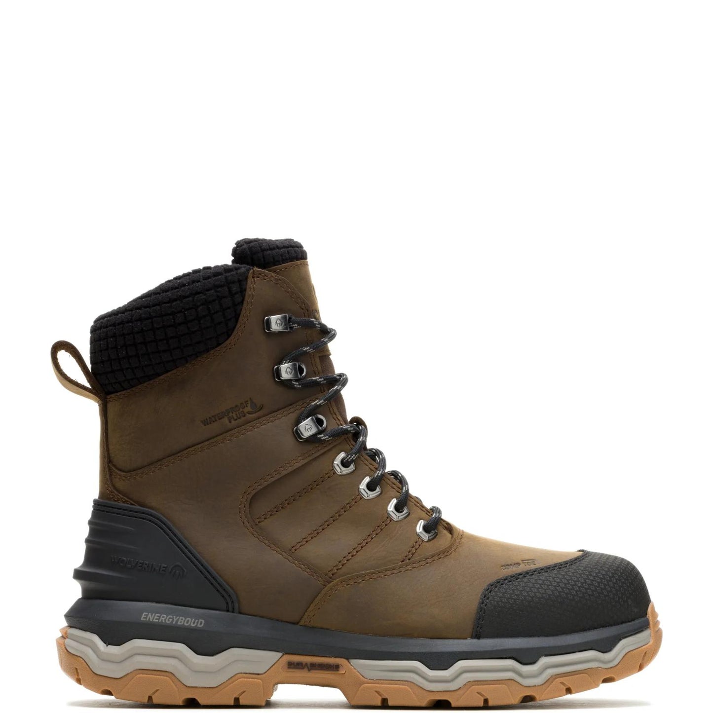 Men's Alpha Insulated ft Wolverine Infinity System™ 8" CarbonMax Work Boot - Brown - W261065