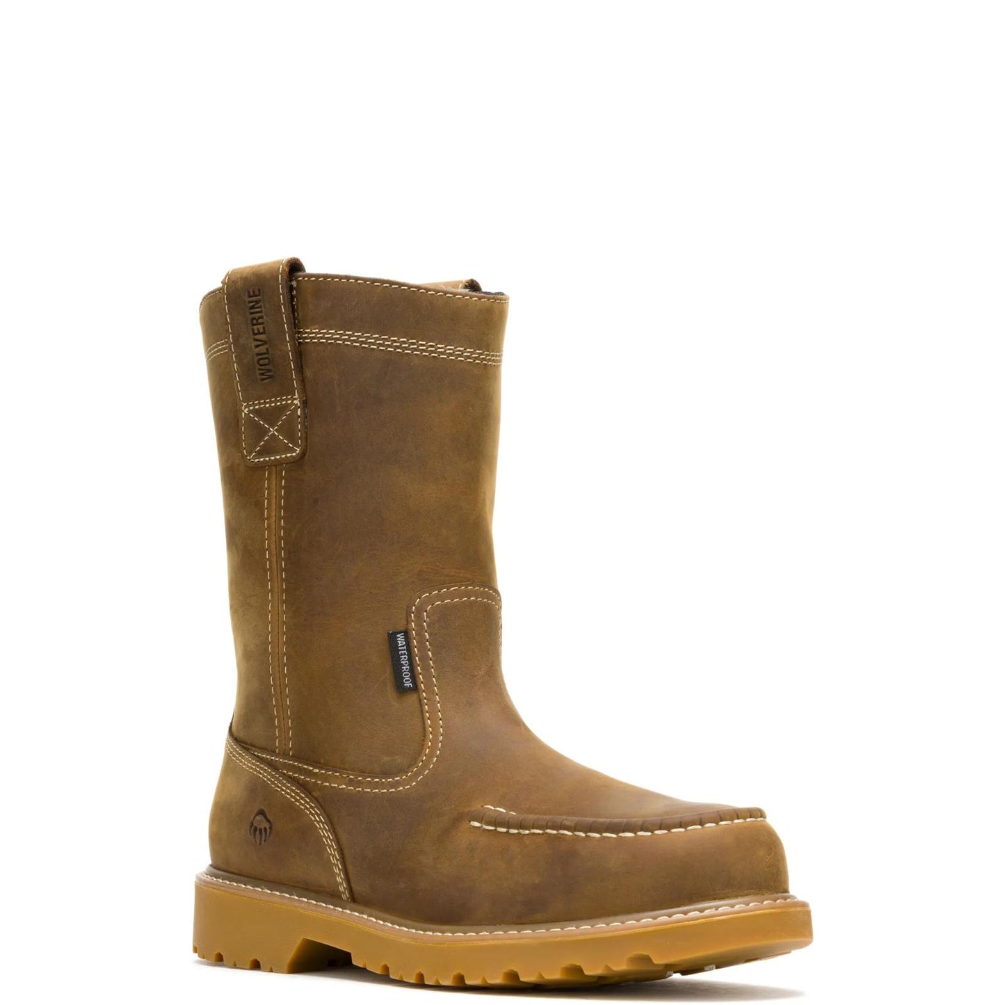 Men's Floorhand Moc-Toe Pull-On Work Wellington - Brown - W250029